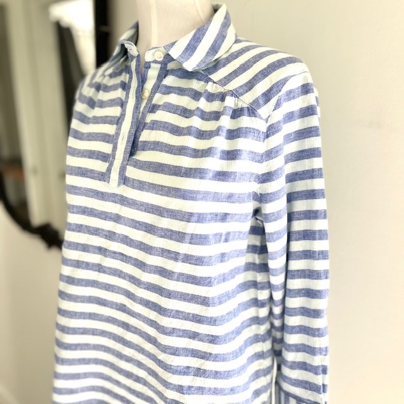 Vineyard Vines Blue Striped Quarter Button Tunic - Picture 4 of 5